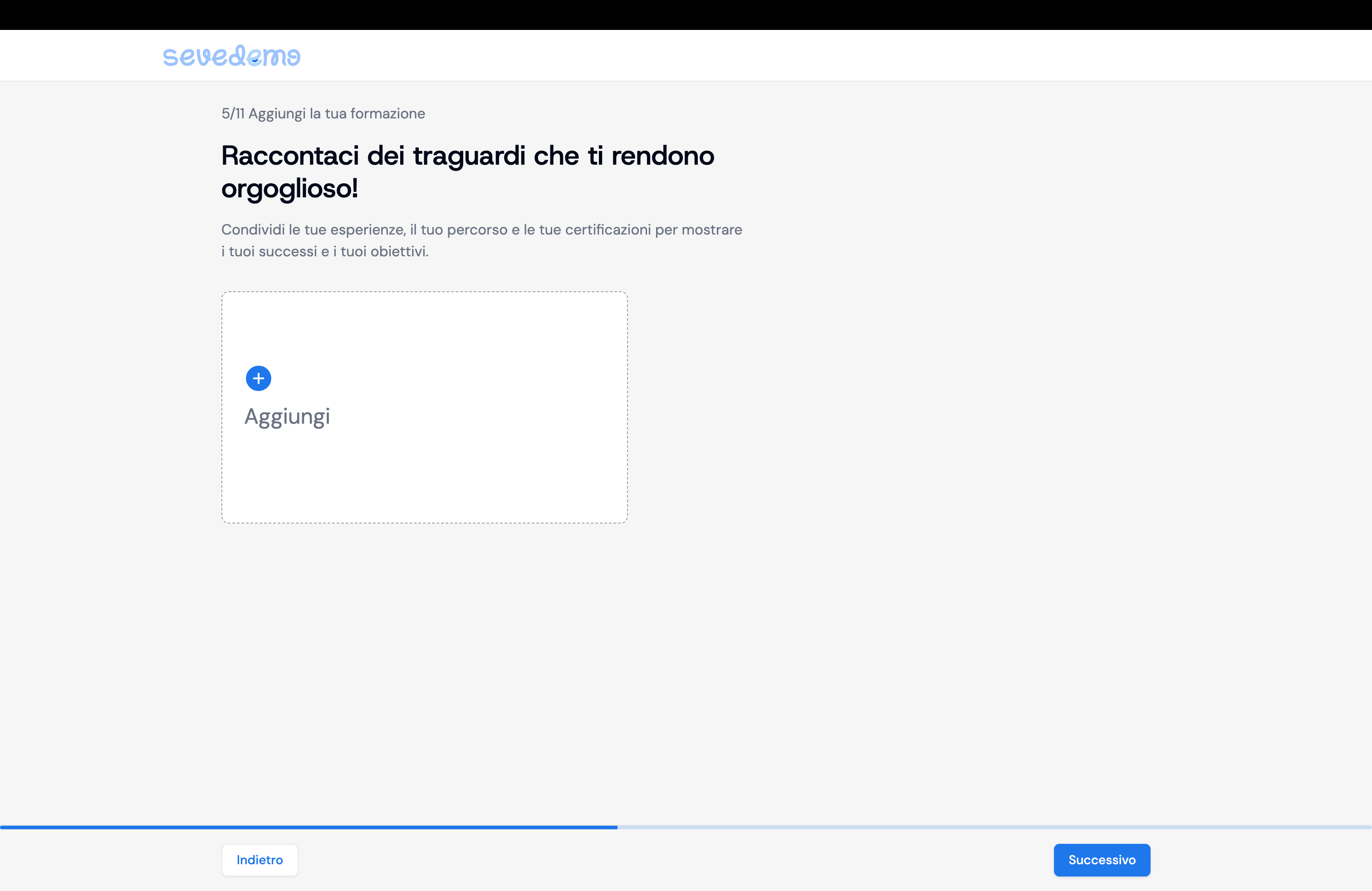 Vecchio flusso: inserimento della formazione